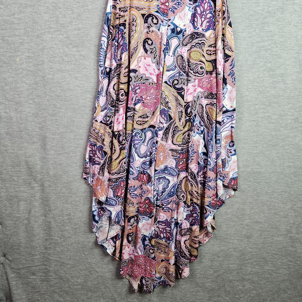 MSK Women's Paisley High Low Sleeveless Boho Flowy Romper Sz M NWT - Picture 3 of 13